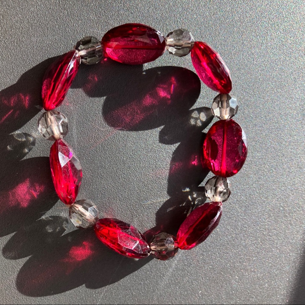 Garnet faceted bracelet— fantastic sparkle
